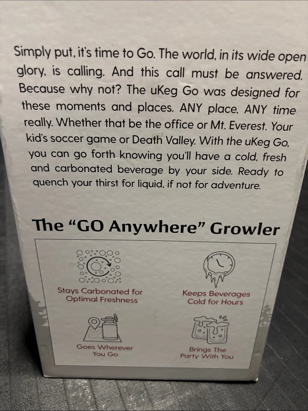 GrowlerWerks uKeg Go 128oz Carbonated Beverage Dispenser NIB Tungsten - Picture 4 of 5